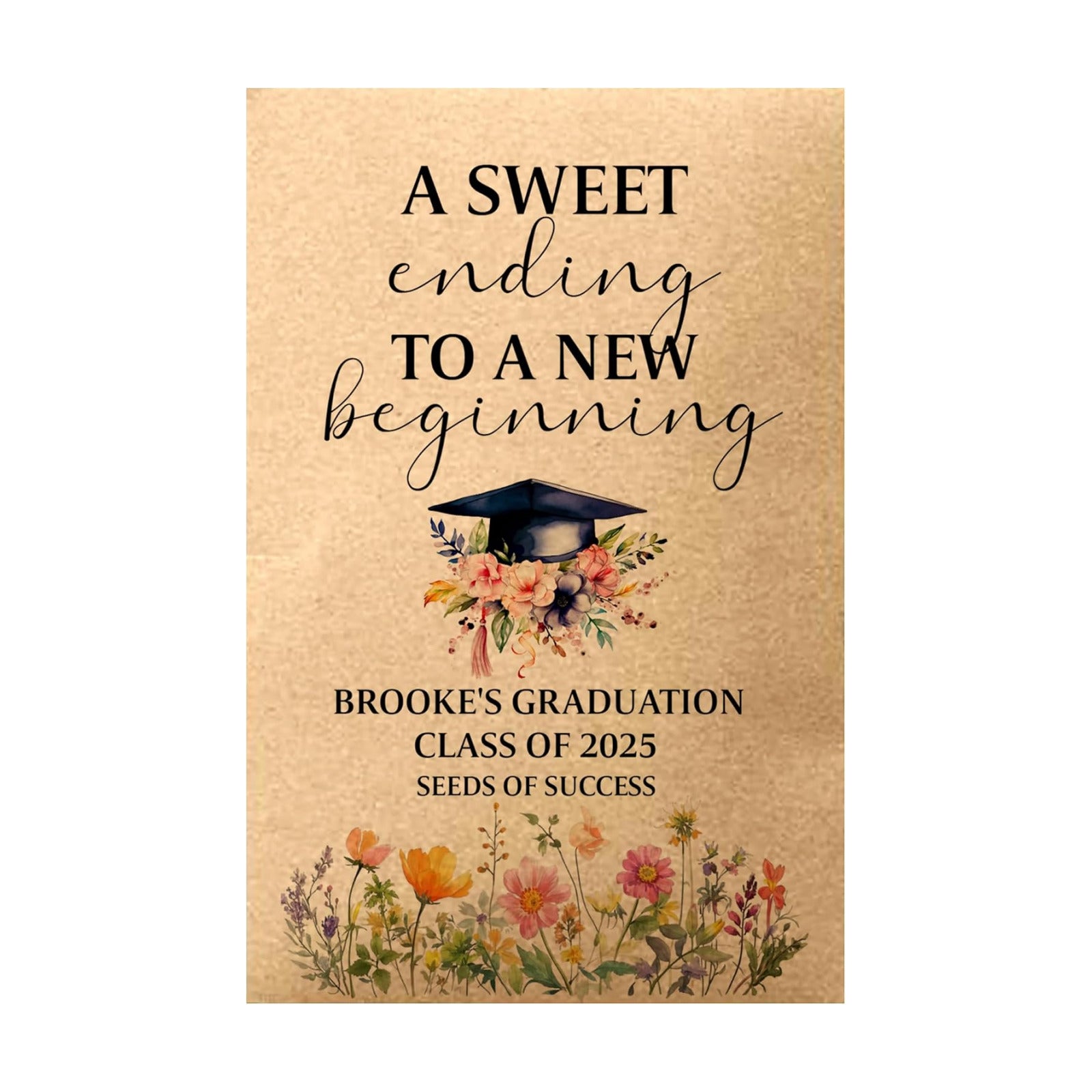 Custom Graduation Seed Packets, Graduation Party Favors, Blooming Future, Class of 2025, Senior 2025 Grad Party