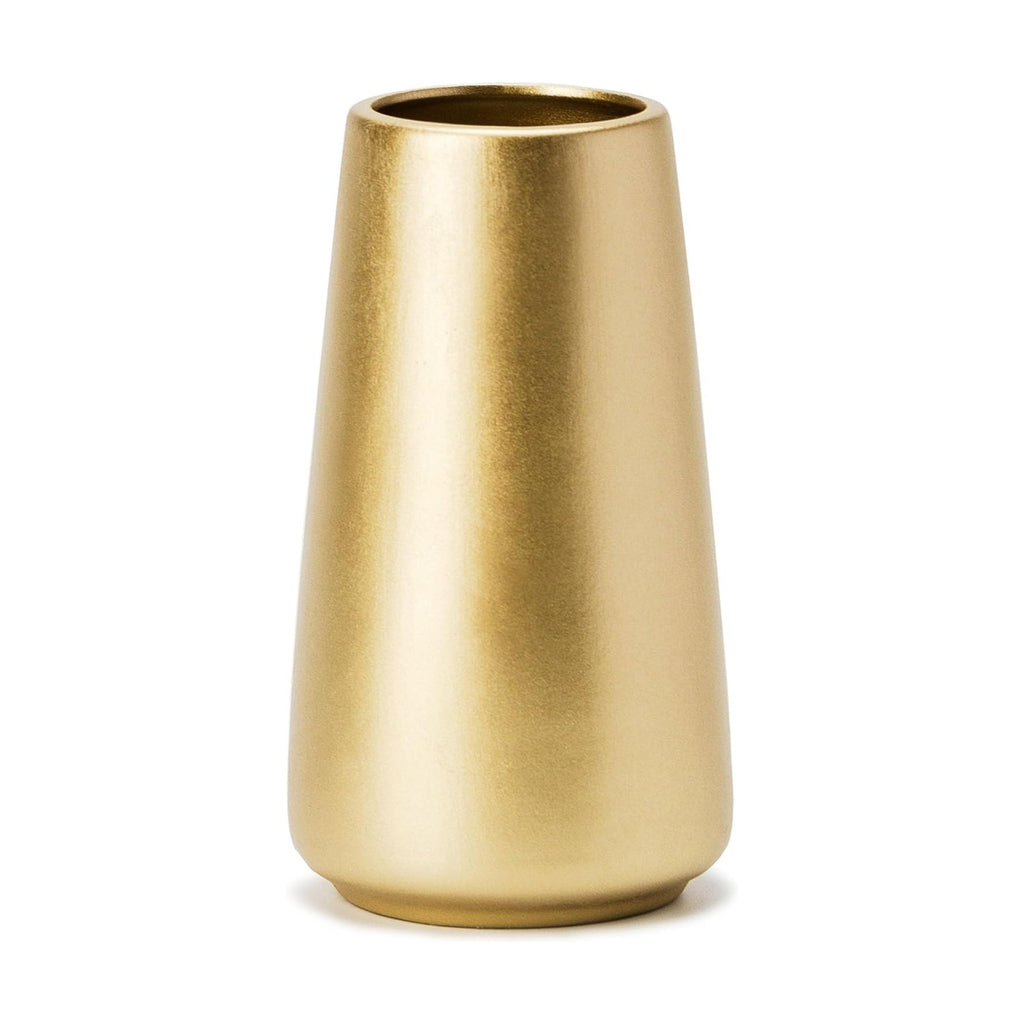 Simple Boho Ceramic Flower Vase for Home Decor (Light Gold,Small)