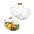 Garden Harvest Basket 2-Pack - Large and Small Gathering Hod for Veggies, Picnic or Farmhouse Decor - Rust-Resistant