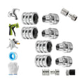 Stainless Steel Garden Hose Quick Connect Fittings Set, 3/4" GHT Garden Hose Quick Connect Kit, Heavy-Duty Stainless