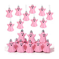 Lunmon 24 Pcs Halloween Cute Ghost Hanging Ornaments 2.2 Inches Rope Tree