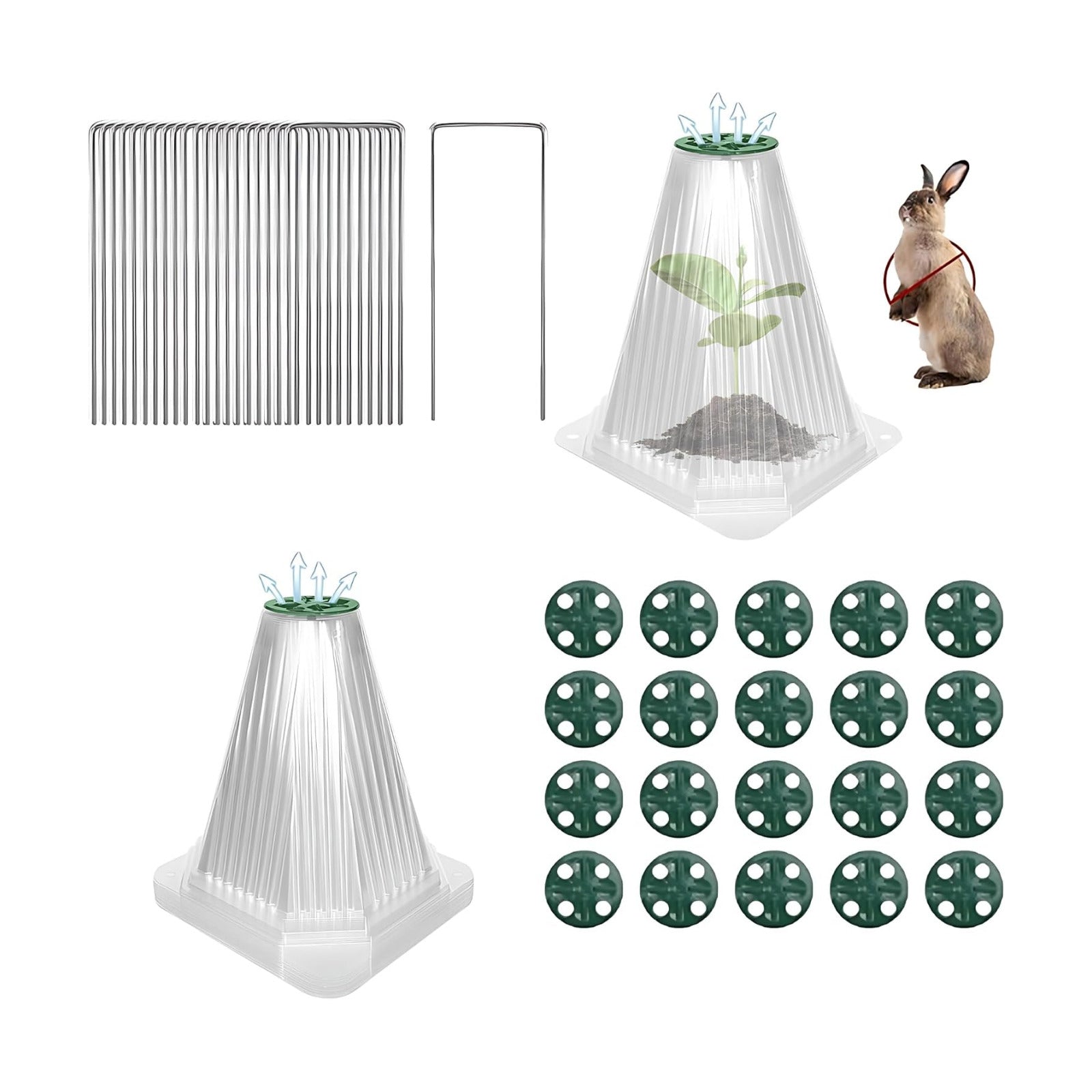 20Pc Reusable Bell-Shaped Plant Covers for Outdoor Gardens, Frost Protection and Animal Defense (Snails, Birds