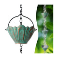 Rain Chains for Outside, 8.7FT Gutter Chain with | 12 Lotus Cups Rain Catcher Chain Replacement Downspout for Gutters