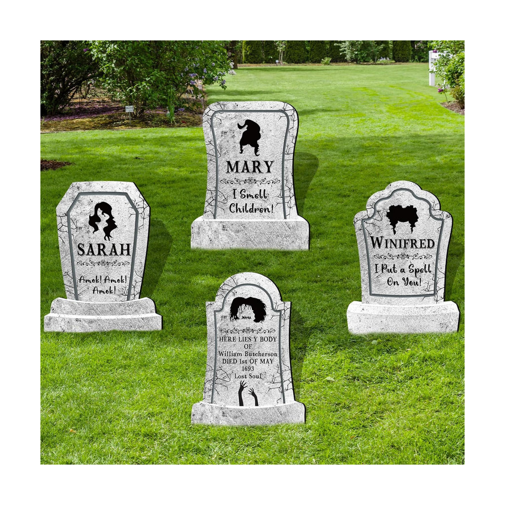17 Inch Halloween Yard Sign Tombstones Decorations Outdoor with Stakes