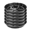 6 Pack of 6 Inches Plant Saucers for Indoor, Durable Plant Saucer Pot Tray, Round Plastic Flower Plant Dish Pant Plate to Catch Water, Black