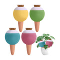4PCS Plant Watering Globes, Large Terracotta Automatic Watering Stake | Plant Watering Devices with Wooden Stopper for