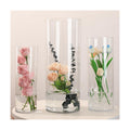 Clear Acrylic Cylinder Flower Vase Large Plastic Centerpieces Vase