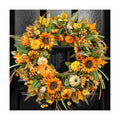 24 Inch Fall Wreaths for Front Door Outside with Sunflowers,Pumpkins,Leaves