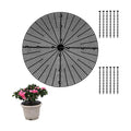 20.5 Inch Plant Pot Cover,Durable Cat & Dog Digging Stopper with Deep Stakes,Adjustable Soil Guard Grid for Indoor & Outdoor Flower Pots,Black Animal Protector