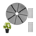 11.8 Inch Plant Pot Cover,Durable Cat & Dog Digging Stopper with Deep Stakes,Adjustable Soil Guard Grid for Indoor & Outdoor Flower Pots,Black Animal Protector