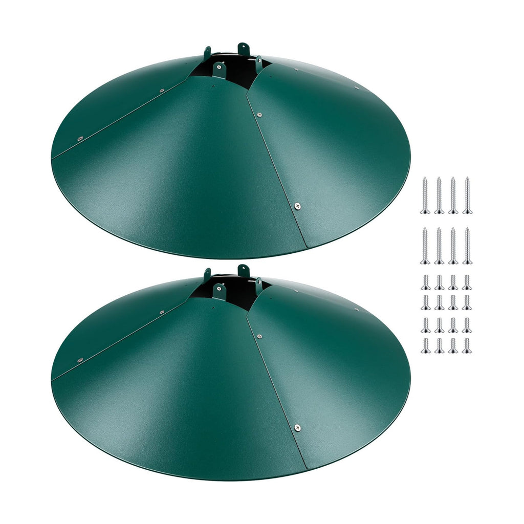 Qualirey 21.5" Metal Squirrel Proof Baffle, for 4 x 4 Posts,Green,2 Pack