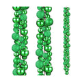2 Pcs 6 ft Christmas Ball Ornament Garland, Grass Green