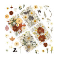 LUXEEASE 100P Vintage Cream Brown Dried Pressed Flowers