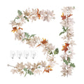2Pack 11.8FT White Fall Maple Leaf Garland for Halloween Wedding Decoration
