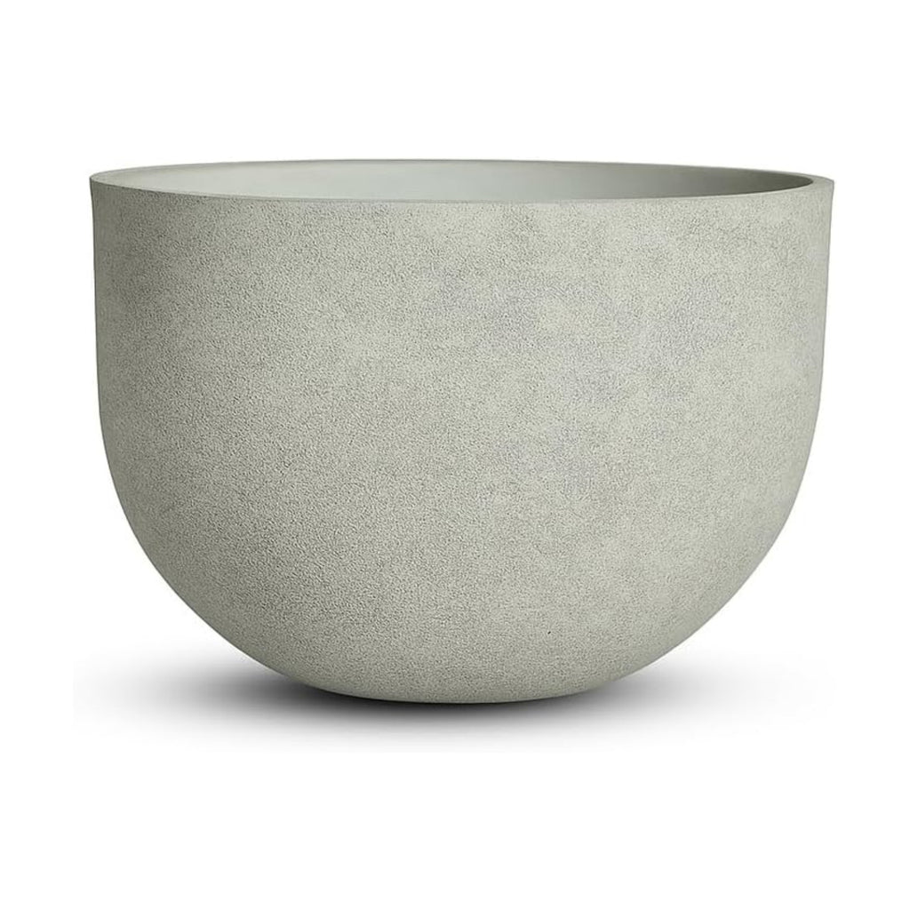 Large Resin Planter Pot for Trees Big Flower – Lightweight Round Plant Pot with Stone-Textured Finish