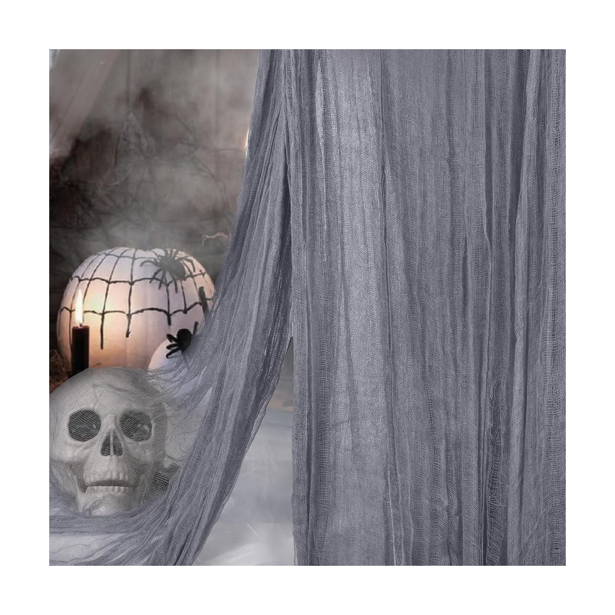 400" x 85" Grey Halloween Creepy Cloth Halloween Yard Outdoor Decoration