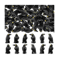 60Pcs Mini Resin Crows,Mini Black Crow Ravens Figurines
