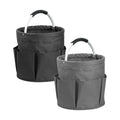 2Pack 17L Foldable Cleaning Supply Caddy with Handle, Portable Bucket Tool Organizer, Garden Tool Bag in 600D Oxford