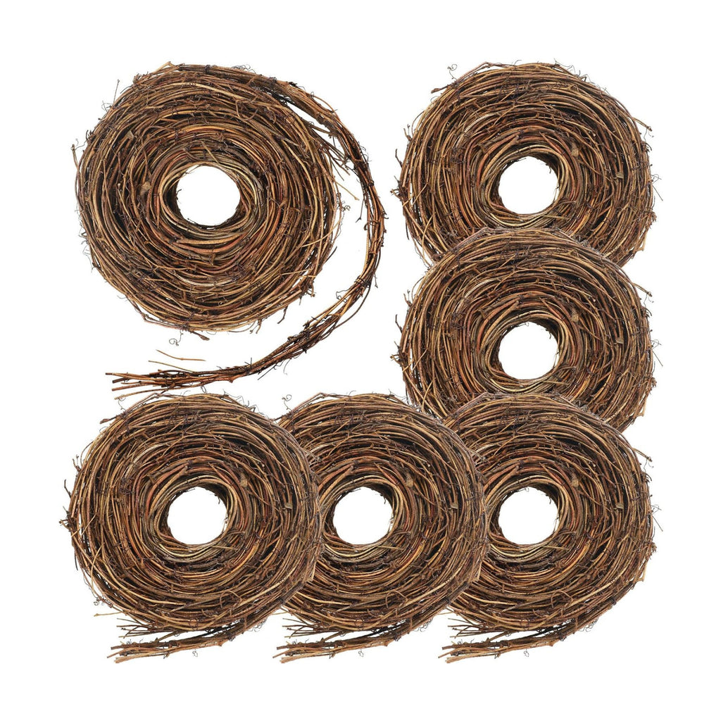 Janinka 6 Pcs 15 Feet Grapevine Garland Natural Twig Vine Wreath for Craft