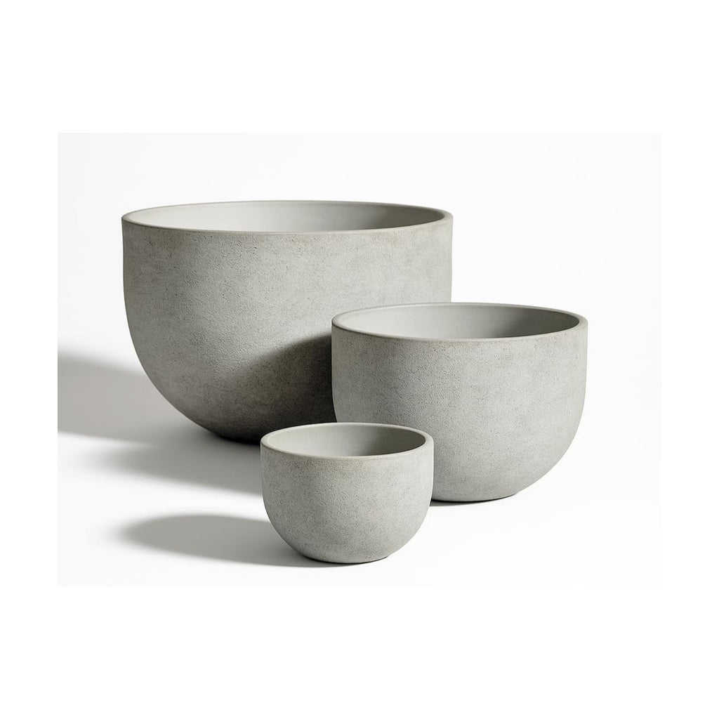 Large Resin Planter Pot for Trees Big Flower – Lightweight Round Plant Pot with Stone-Textured Finish