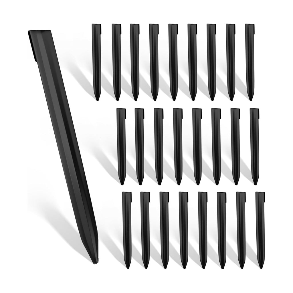 WORTH 26Pcs 12" Metal Landscape Edging Stakes, Silver Steel Garden Spikes | Landscaping Edging Stakes, Bender Board