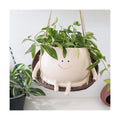 Smiley Face Hanging Planter Pots Cute Plant Pot for Plants, Funny Swinging Planters Succulents Live Planters Gift Idea
