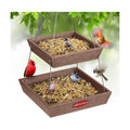 Kingsyard 2 Tier Large Platform Bird Feeder for Outdoors Hanging