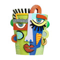 Picasso Abstract Face Planter Pots Funky Head Planters for Indoor Plants Colorful Flower Vase with Drainage Hole for