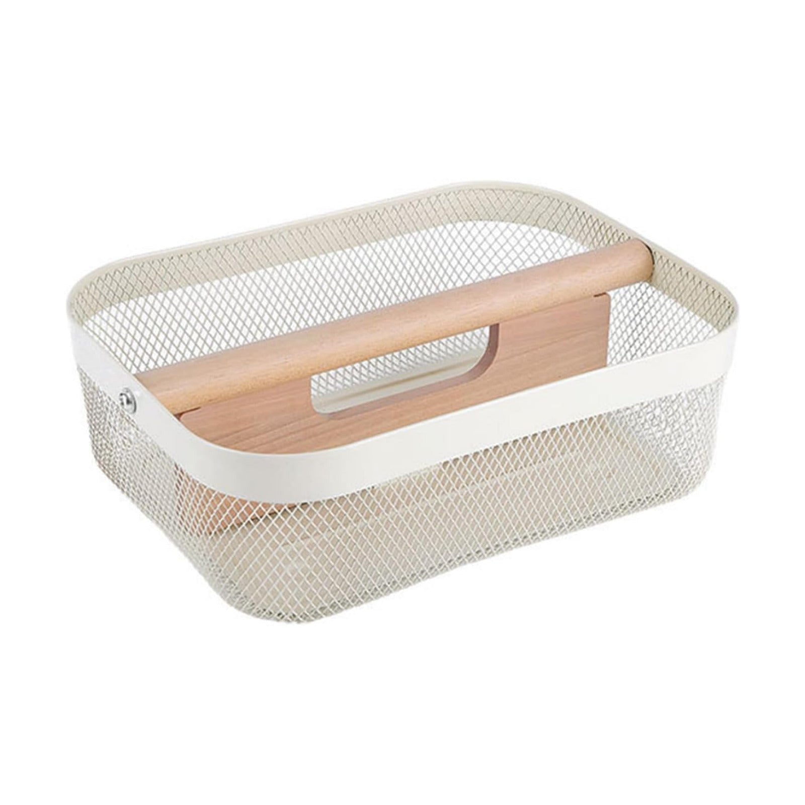AJIODA Metal Mesh Steel Storage Basket, Garden Harvest Wire Organizer Basket Multi-functional Kitchen Fruit Basket with