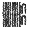 CQURE 10 Pack Black Fall Leaf Garland, Total 59Ft Halloween Garland Hanging Vines Artificial Fall Maple Leaves Thanksgiving Decor for Home Wedding Fireplace Christmas