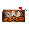 Halloween Ghost Mailbox Cover Magnetic Large Size 25.5 x 21 Inch Halloween Pumpkin Mail Box Covers Fall Scary Night Mailbox Wraps Post Letter Box Cover for Holiday Garden Yard Outdoor Outside Decor