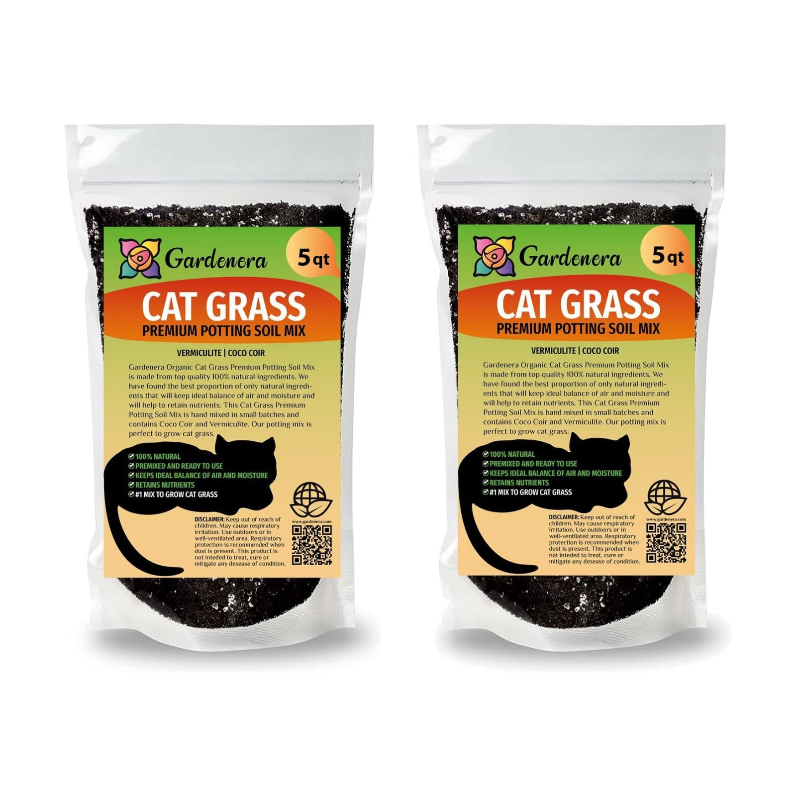 Cat Grass Growing Medium - Provide Your Cat with a Fun and Healthy Source of Greens - 20 QUARTS