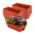 LOCONHA 12 Pack Window Box Planter, Plastic Vegetable Flower Planters Boxes