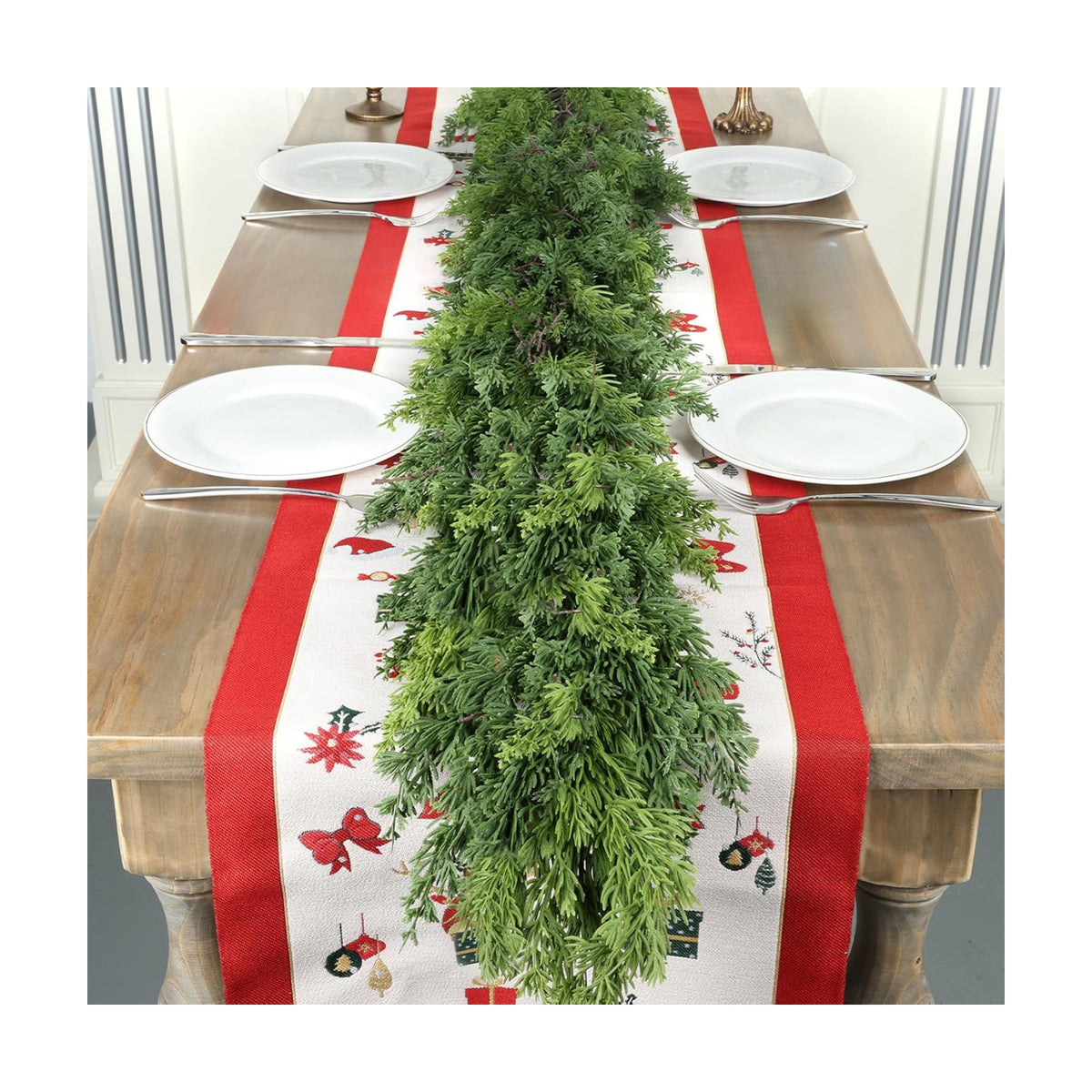 16 Ft Real Touch Christmas Garlands Thick Soft Bendable Pine Cedar Garland