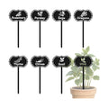 CUTHOLLOW 8PCS Food Spice Pattern Garden Plant Markers, Metal Labels | 3.5"x7" Waterproof Stakes, Plant Labels, Garden