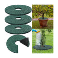 Peryiter 4 Pcs Double Side Rubber Mulch Tree Ring 12 Inch, Heavy Duty Rubber Mulch Mat, Tree Root Protector Mat