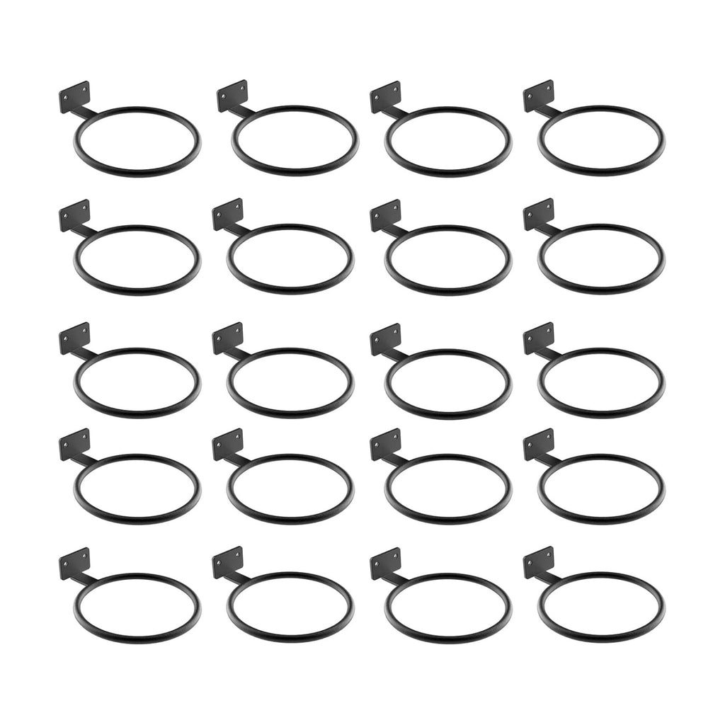 20Pack Black 4In Wall Mount Metal Flower Pot Rings Heavy Duty Plant Bracket | Sturdy rustproof metal planter ring