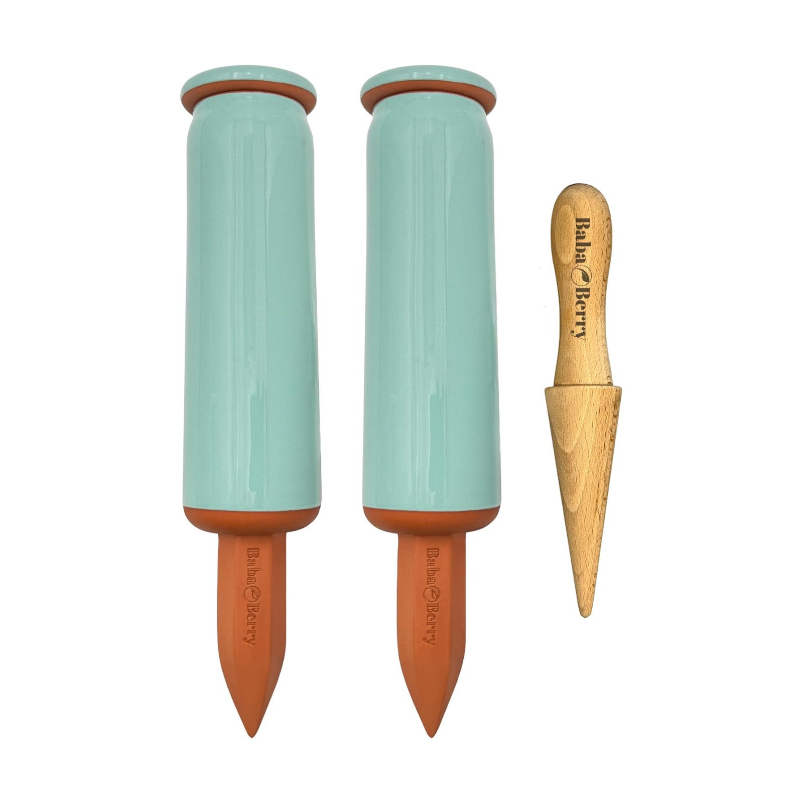 Terracotta Watering Spikes 2 Pack 17.5oz Capacity Plant Watering Devices Self Watering Spikes Large Plant Watering
