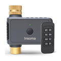 Insoma Remote Control Sprinkler Timer with Brass Inlet & Outlet, Garden Hose Timer Turns Water Off Automatically, Up to