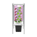 Hydroponic Tower Growing System Kits with LED Grow Lights 30 Pods Indoor Vertical Planter Germination Kit 6 Layers