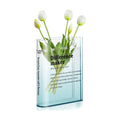 BuyCard Clear Acrylic Book Vase for Flowers, Transparent Book Flower Vase for Home Decor, Simplicity Bookshelf Decor, Unique Stuff for Book Lovers, Difference Maker, Gift to Motivate (Blue)