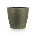 Dexceder 18x17 Self Watering Planter with Wheels (Black Gold Crackle)
