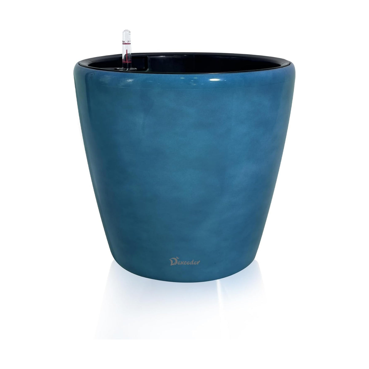 Dexceder 18x17 Self Watering Planter with Wheels (Peacock Blue Gradient)