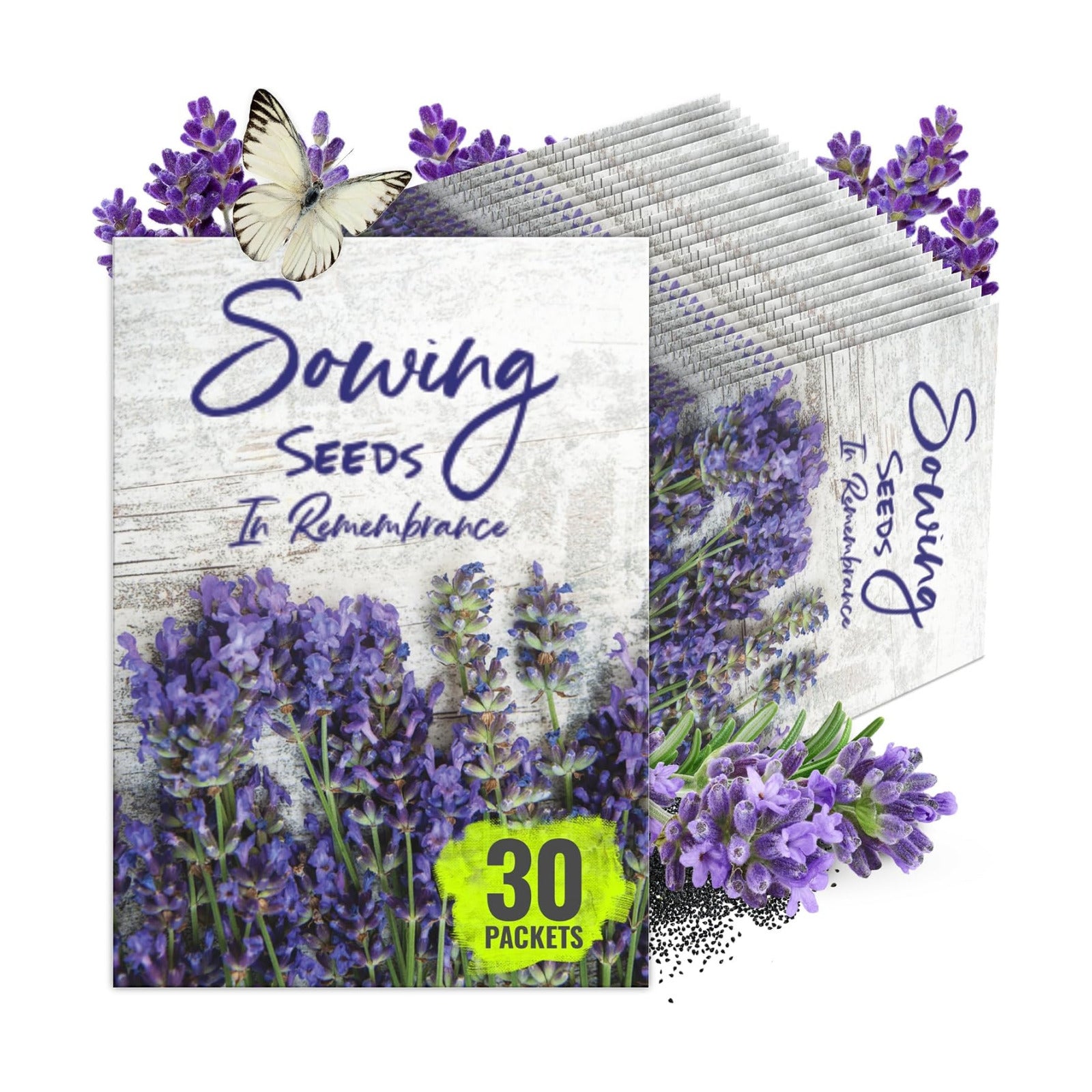Seed Needs Lavender Seed Packet Gift Favors for Memorial Services Funerals