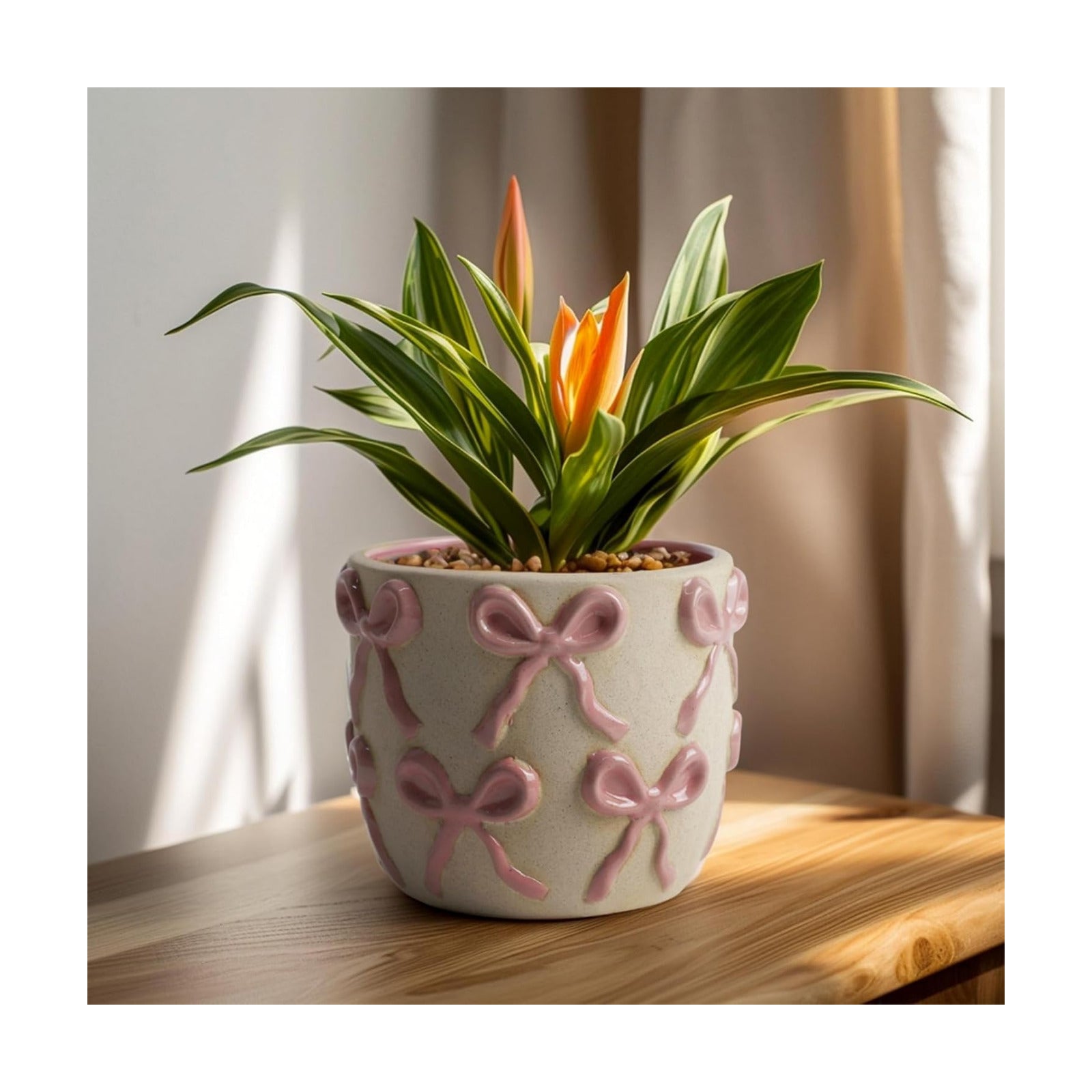 Ceramic Flower Pots for Indoor and Outdoor Plants, Succulent Orchid Round Clay and Terracotta Planter for Garden Home