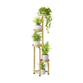 Bamworld Corner Plant Stand Indoor Outdoor Tall Metal Flower Pot Stands | 4 Tier Gold Heavy Duty Plant Shelf for Patio