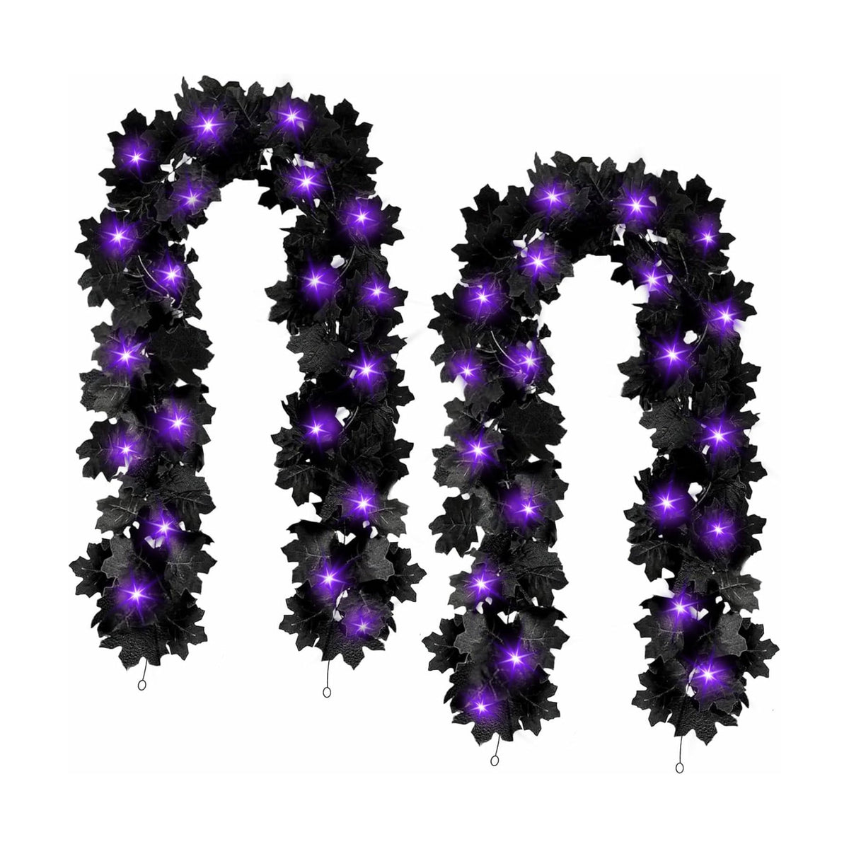 Joyhalo 2 Pack 5.7FT Halloween Garlands with Purple Lights