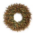 26''Large Artificial Fall Boxwood Wreath for Front Door Decor(Orange-Green)