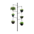 Tension Rod Plant Stand, Plant Poles for Hanging Plants Indoor, Metal Floor to Ceiling Hanging Plants Stand, Tension