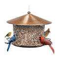 Bird Feeder for Outdoor Metal Hanging 9.8" Roof 4.5 LBs Capacity